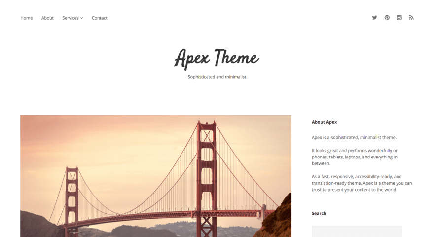 Apex WordPress theme